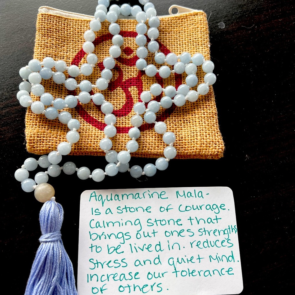 Aquamarine mala